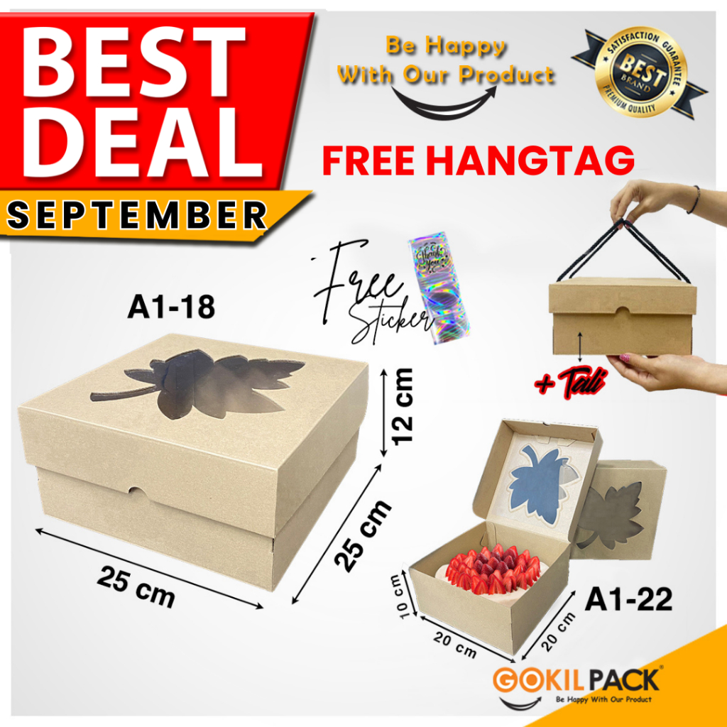 

Kotak Kue|Cake Box|Kotak Kue Mika|Dus Kue|Packaging|25x25x12| A1-18