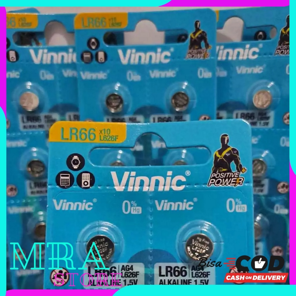 1 lembar Baterai VINNIC 626 / 377 L621F AG4 LR66 Batre Jam Tangan Vinnic Lr66 377