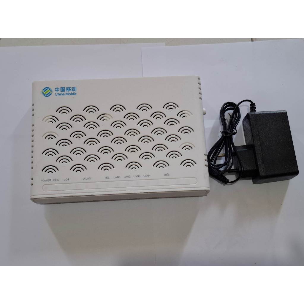 Modem Router F460 V6 Epon / Modem Router Ont Onu Tanpa Antena Kondisi Bekas Lengkap Adaptor