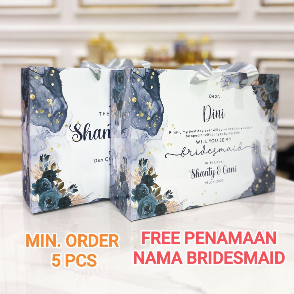 

PAPERBAG BRIDESMAID BAHAN BC (Uk. P 30 x L 8.5 x T 22CM)