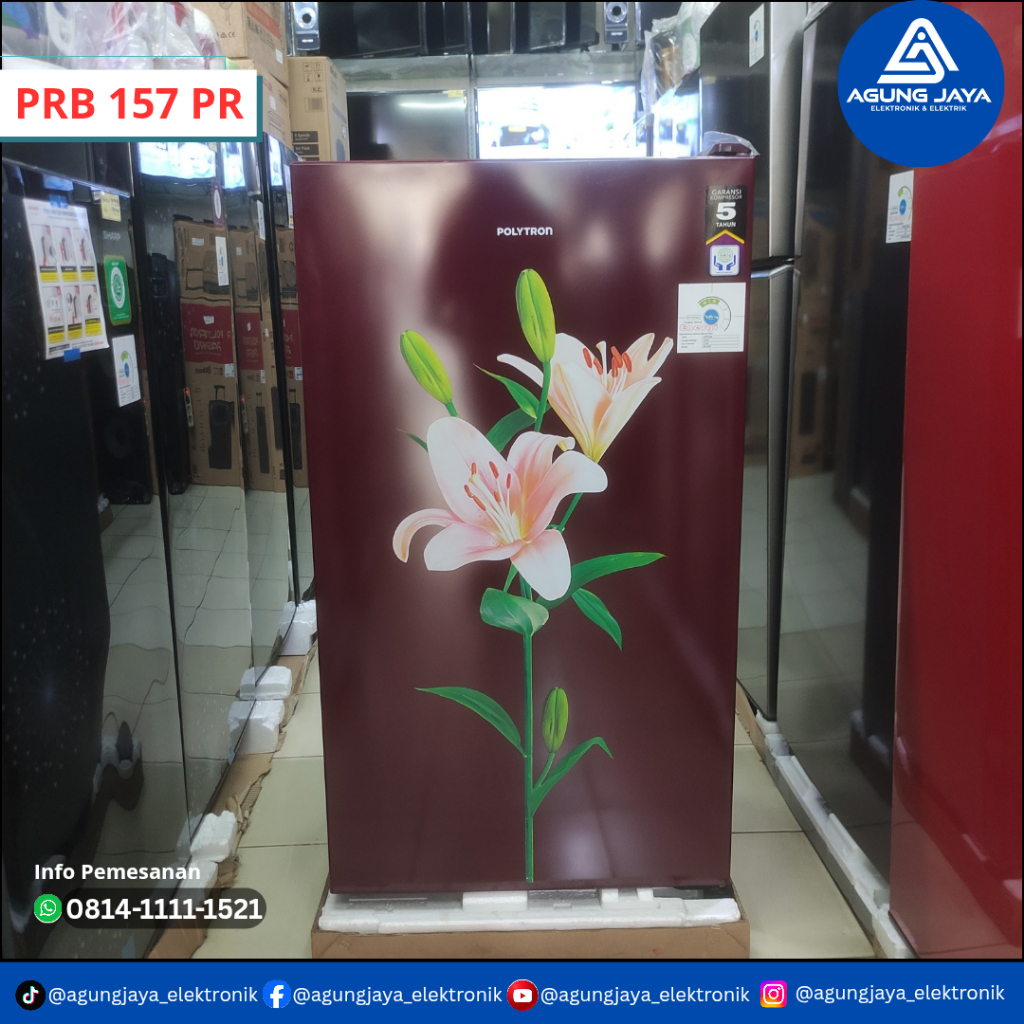KULKAS 1 PINTU POLYTRON PRB 157 - 150 LITER / KULKAS MINI MURAH