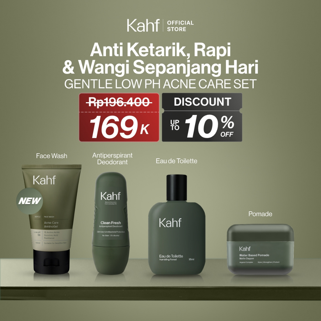 [KAHF BUNDLE 4IN1 PAKET BEBAS KUSAM : ANTI KETARIK, RAPI, & WANGI SEPANJANG HARI] Paket Grooming (Po