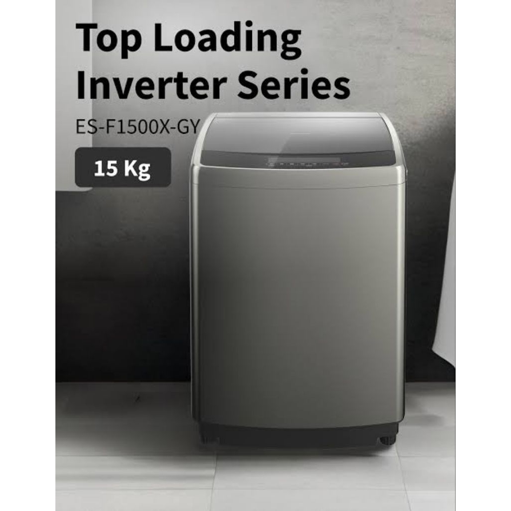 mesin cuci sharp 1 tabung /mesin cuci inverter sharp 15kg /sharp ES-F1500x