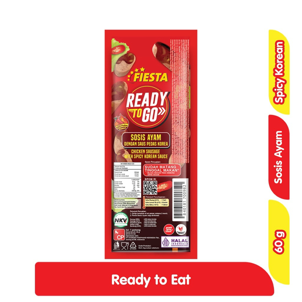

Fiesta Ready to Go Sosis Ayam Spicy Korean 60 g