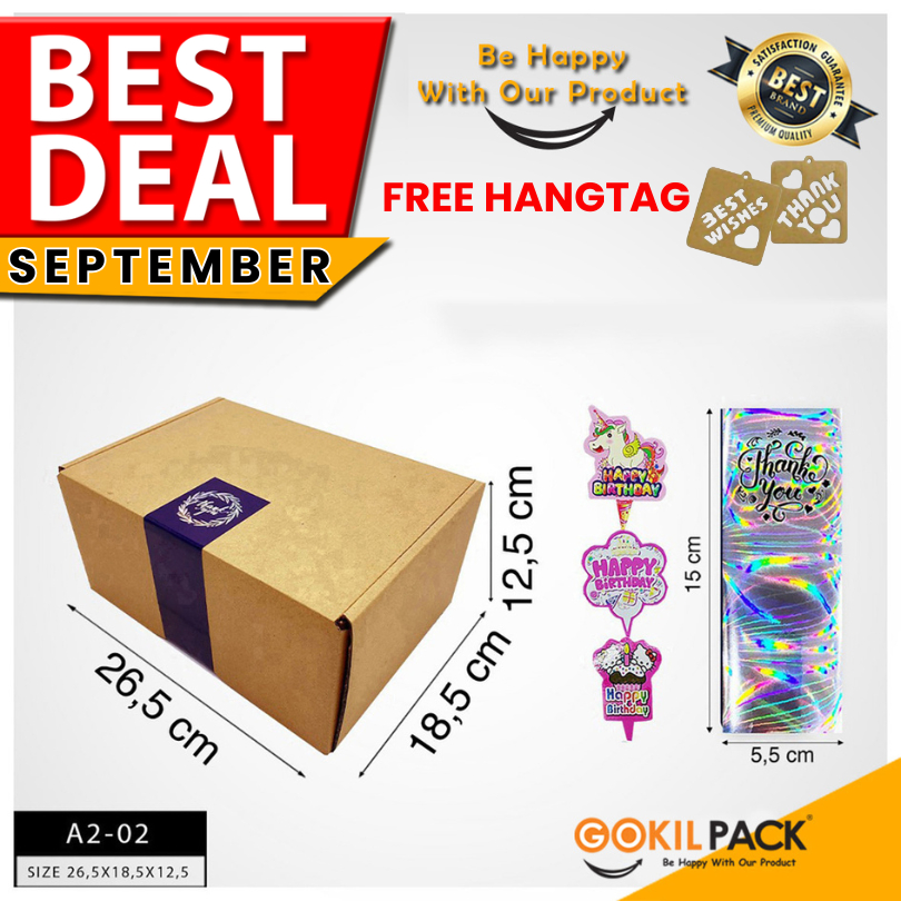 

Kotak Kado | Dus Serbaguna | Kraft | Murah 26.5x18.5x12.5 I A2-02