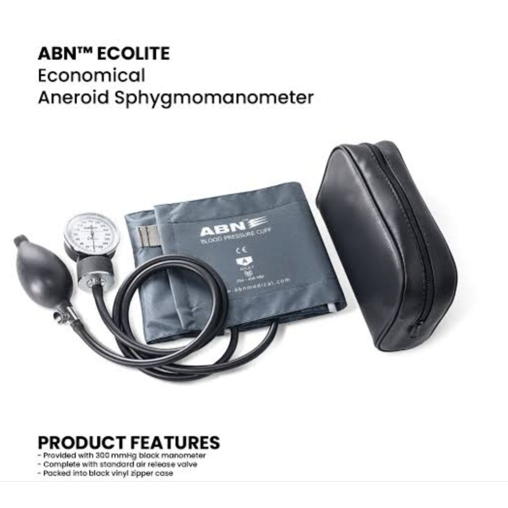 Tensimeter ABN ECOLITE / tensi ABN ECOLITE aneroid sphygmomanometer / alat cek tekanan darah manual 