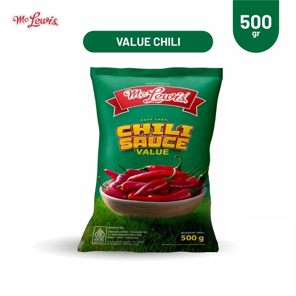 

Mc Lewis Chili Sauce Value 500gr - Saus Cabe Sambal A4 | 500 gr