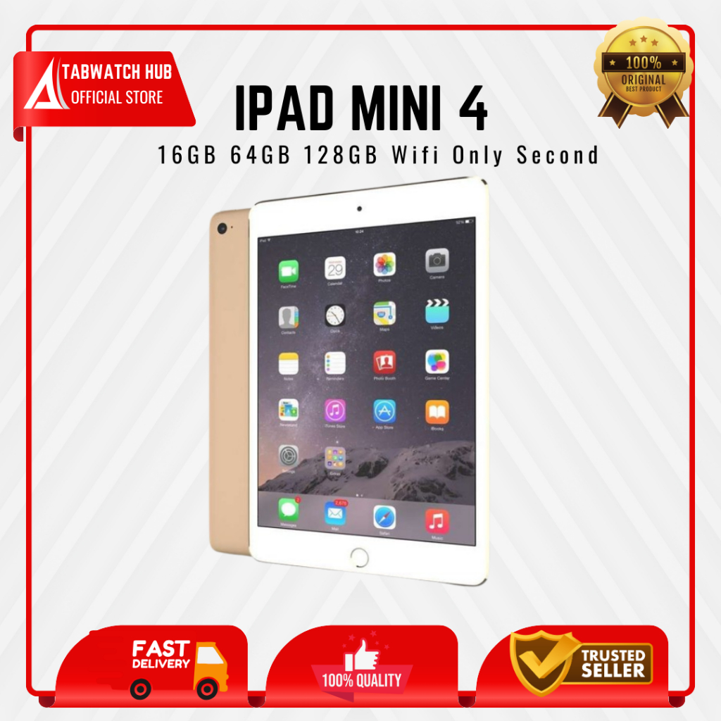 Ipad Mini 4 16GB 64GB 128GB Wifi Only Second