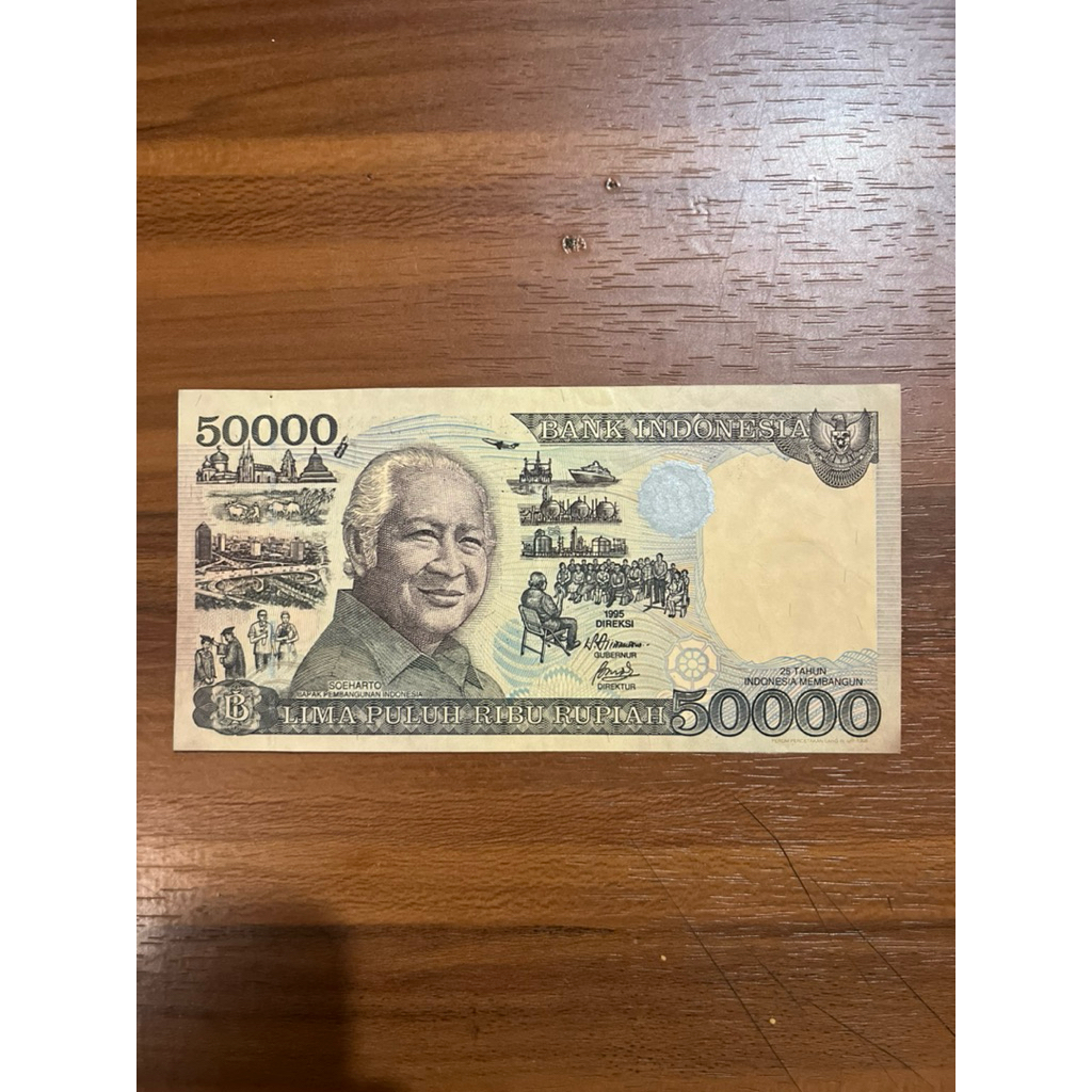 Uang Kertas 50000 Rupiah 1995 AU Koleksi Kuno