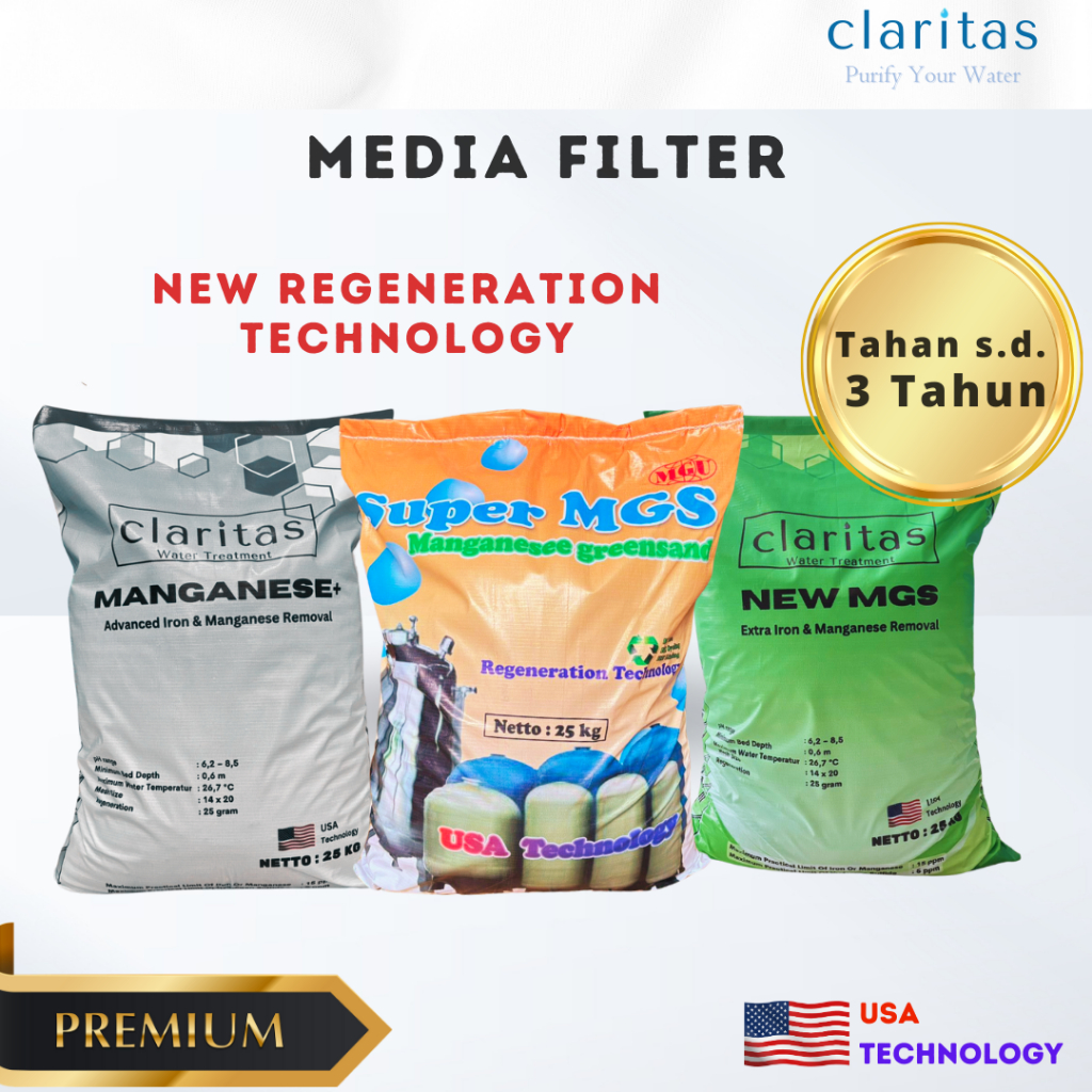 Media Filter Air - Manganese GreenSand - Manganese Plus - Super Manganese - 25 Kg