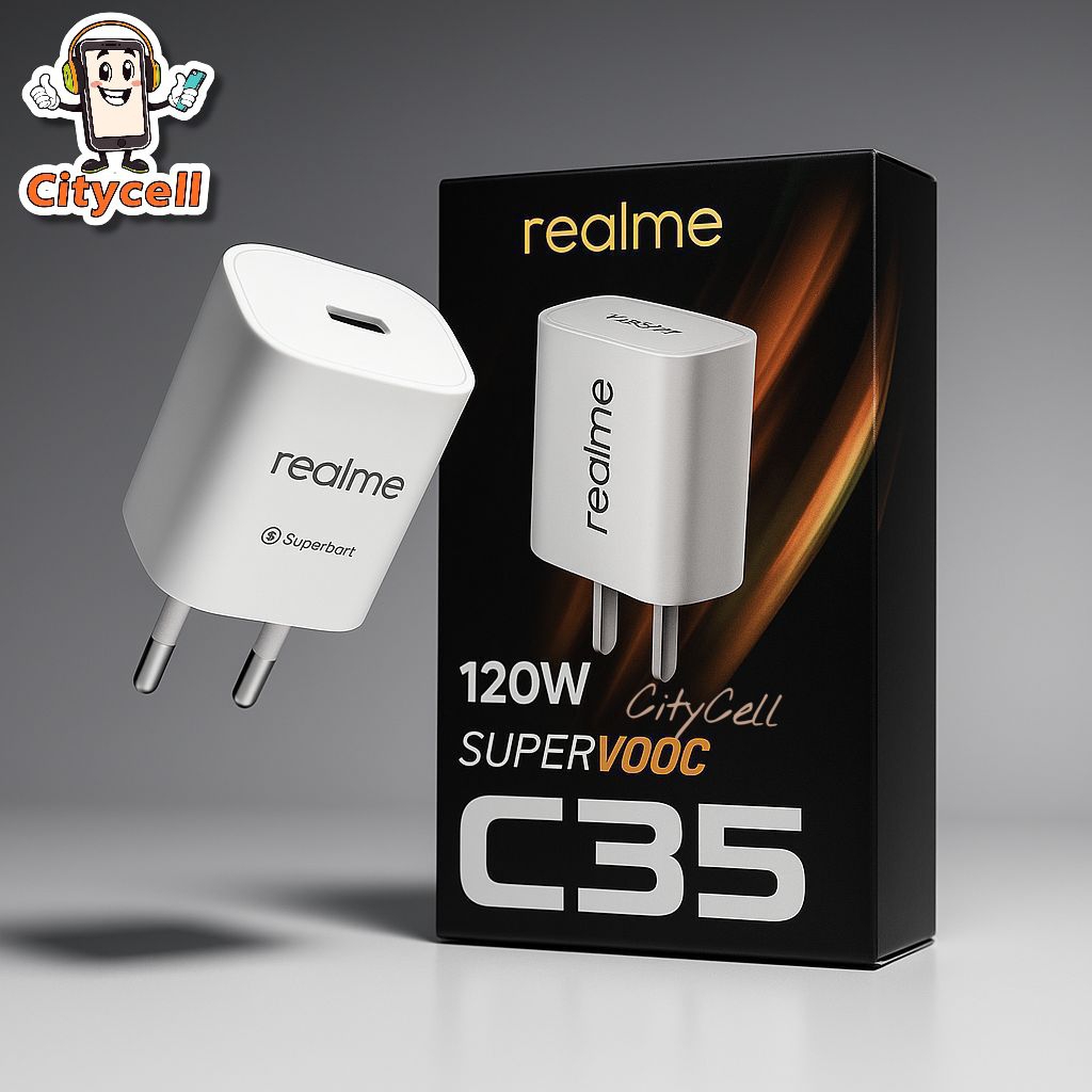 Charger Realme C35 120W Super VOOC Kepala Casan Batok Charger HP Android