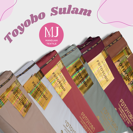 Kain Toyobo Sulam Original 100% Eceran Meteran Murah Harga Per Setengah Meter by Mandjah Textile