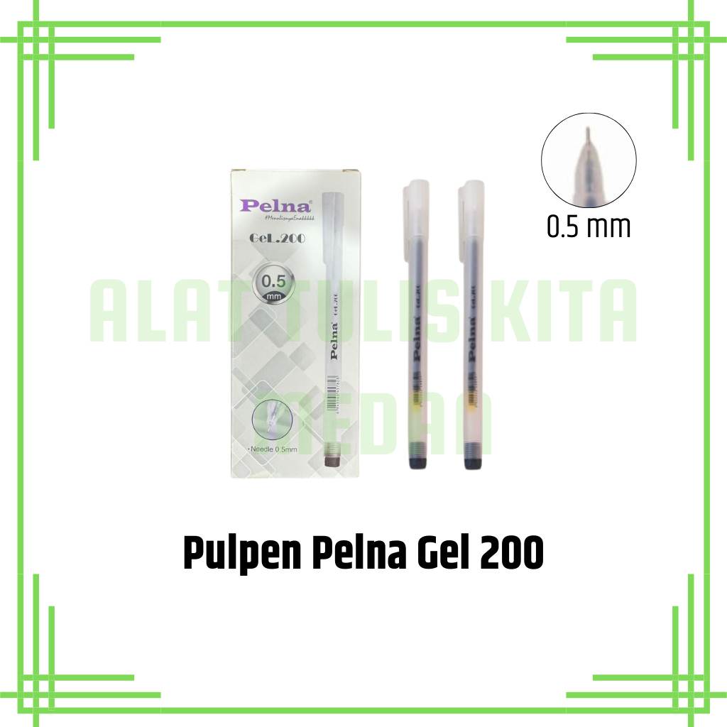 

(1 Kotak) Pulpen Pelna Gel 200 / Gel Pen 0.5mm Pelna Gel 200