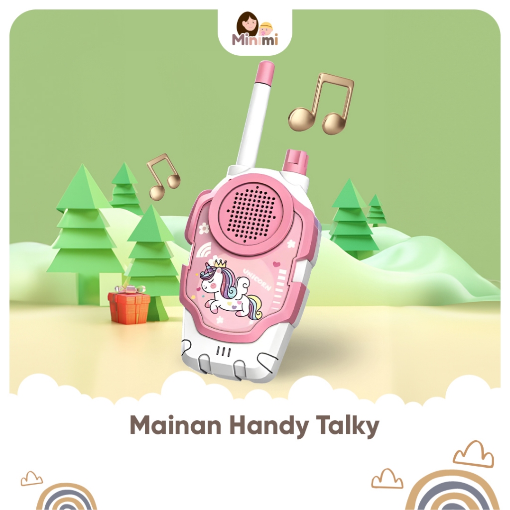 MINIMI Mainan Anak Handy Talky Wireless Walkie Talkie 2pcs Jarak Hingga 300 Meter
