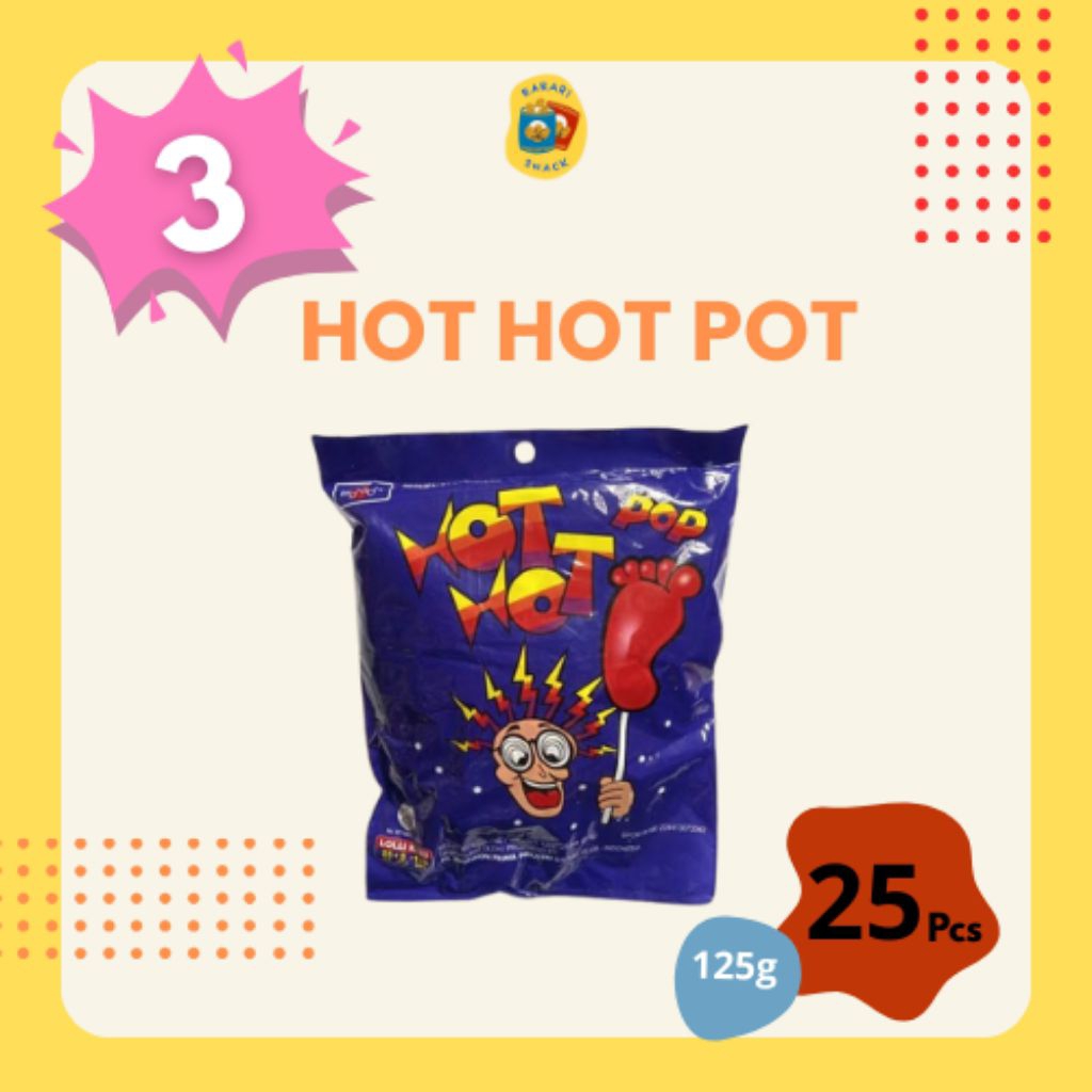

RS [BUNDLING 3 PACK] Permen Kaki Hot Hot (125g) isi 25pcs Candy Hot Hot