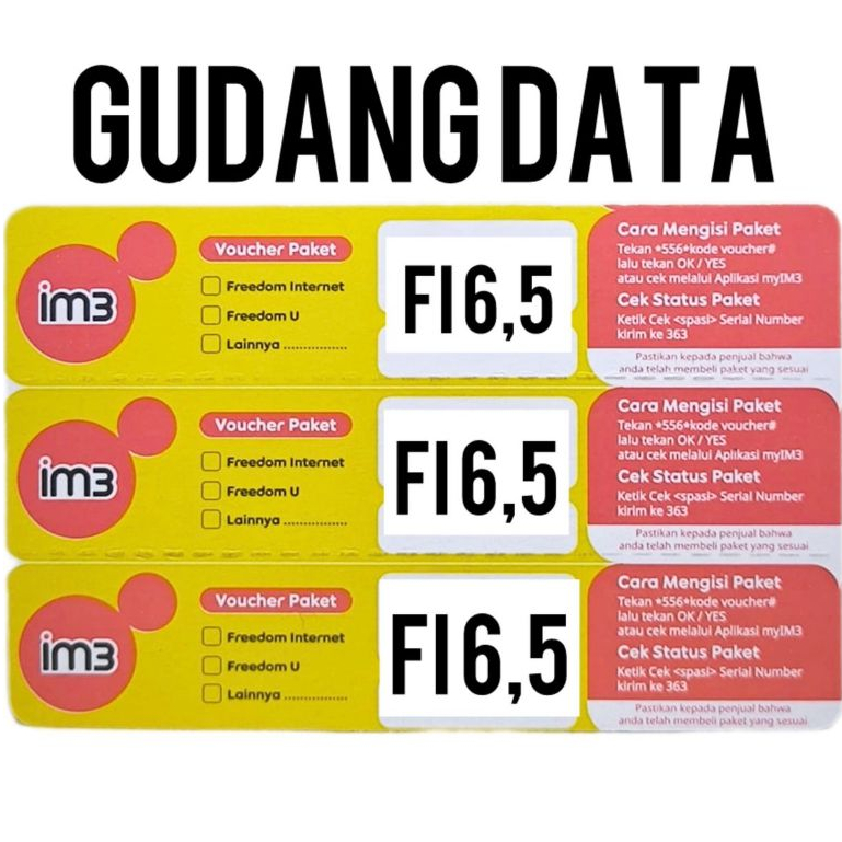 Voucher Indosat Freenet 6.5GB (7GB)