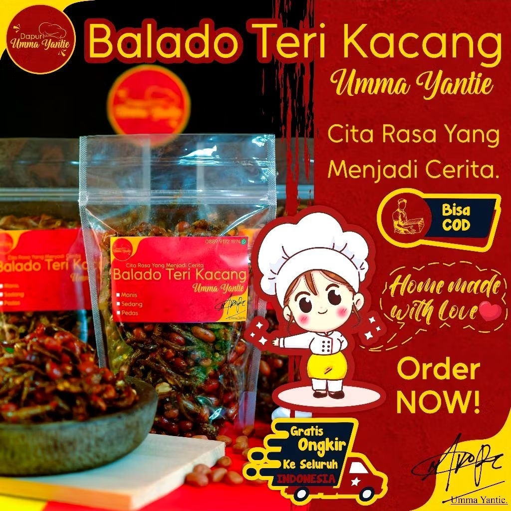 

Balado Teri Kacang 250 Gram Premium Gurih Renyah Asli Pedes Camilan Praktis Lezat Manis Pedas Homemade Halal