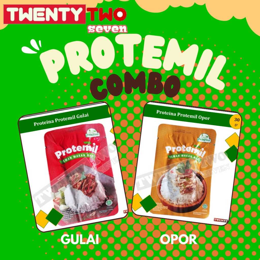 

Promo Combo Hemat Protemil 30g Vegan Protein Nabati Halal ( Gulai , Opor )