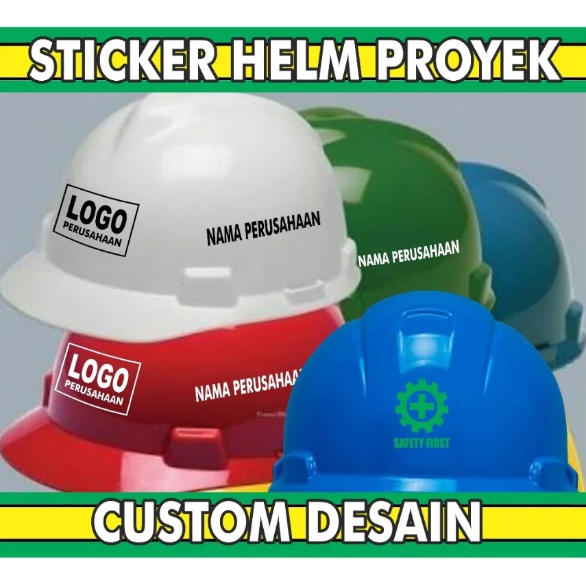 [YWS] CUSTOM CUTTING STICKER HELM SAFETY PROYEK SIMIGER / HELM SAFETY / HELM PROYEK / HELM KONSTRUKS