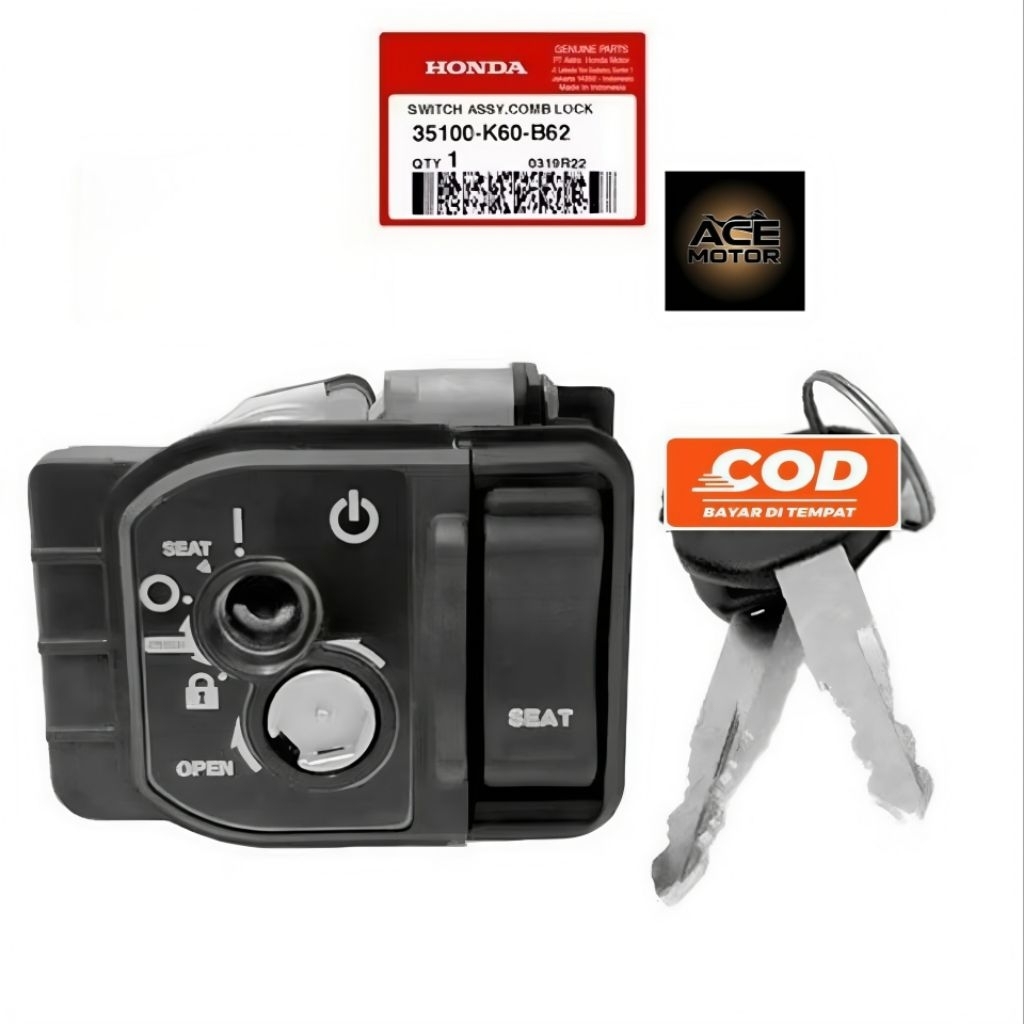 Kunci kontak Vario 125 2018-sekarang ORIGINAL AHM 35100 K60 B62