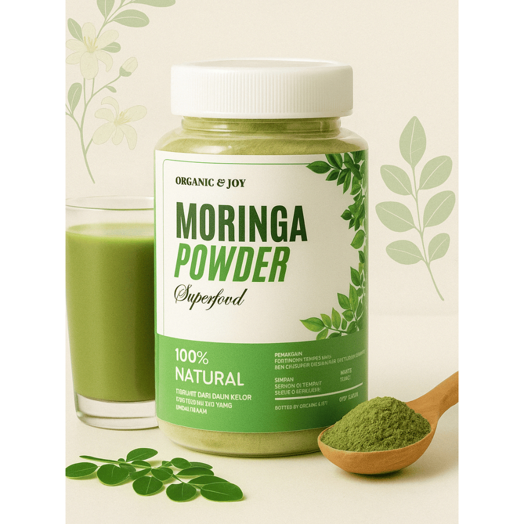

Pure Moringa Powder Drinks / Bubuk Kelor Murni Superfoods (Tanpa Gula)