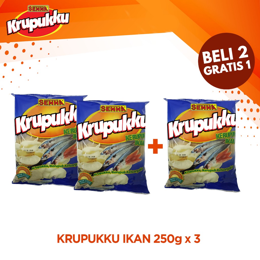 

BELI 2 GRATIS 1 Senna Krupukku Ikan 250gr / Kerupuk PAG Shop / Kerupuk Senna Ikan / Kerupuk ikan