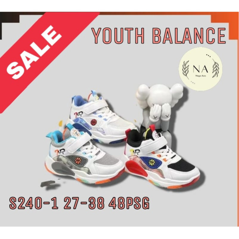 Sepatu anak youth balance terlaris S240-1 (27-38) sepatu anak terbaru