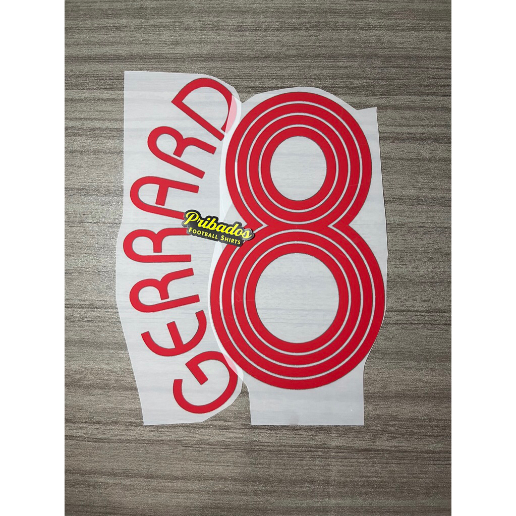 Nameset NNS (Gerrard 8) Liverpool Away Cup 2006/07