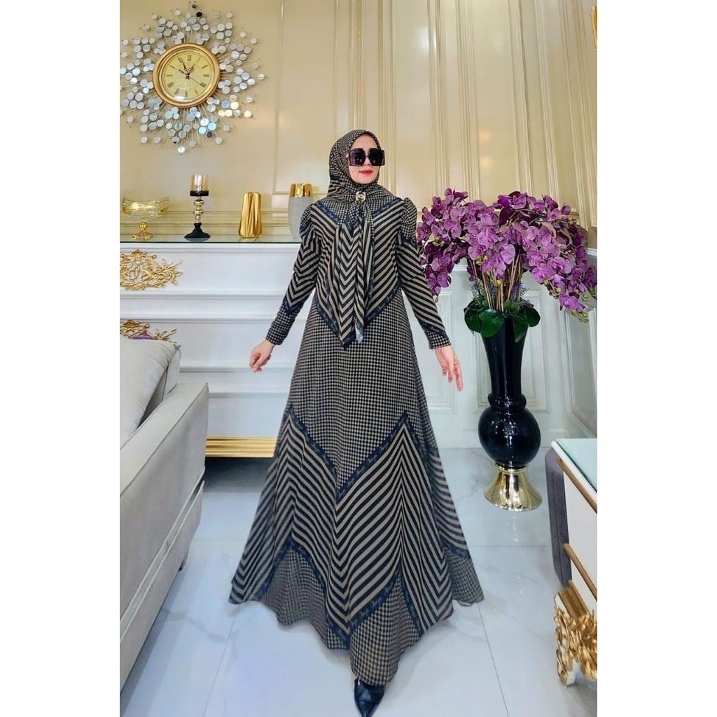 MAGNOLIA SERIES BY ALMEYRA SYARI GAMIS SETT SCRAFT TERBARU / GAMIS SYARI ALMEYRA PREMIUM SETT SCRAFT