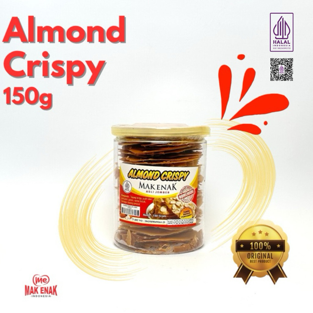

ALMOND CRISPY ORIGINAL 150 GRAM | MAK ENAK INDONESIA