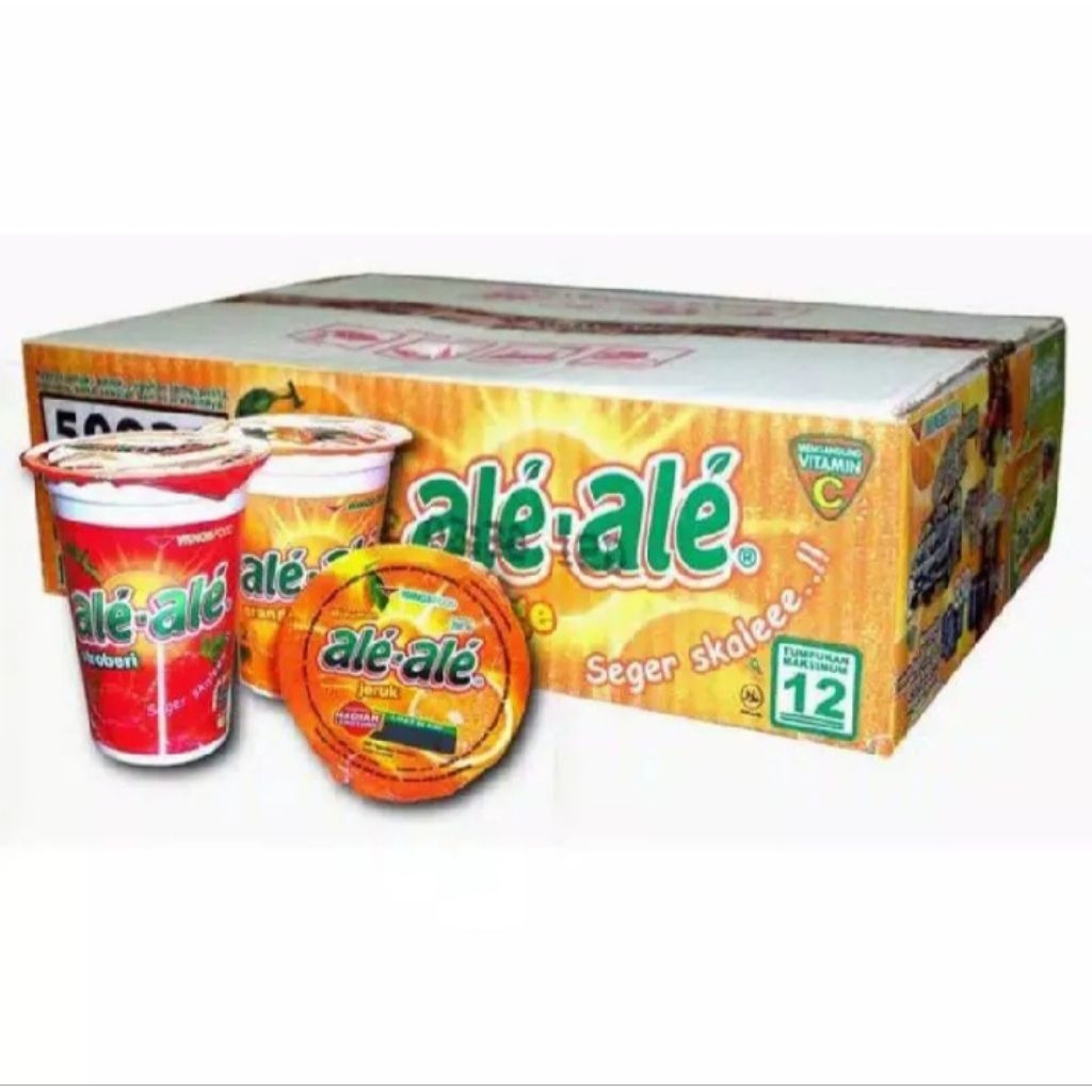 Ale-Ale 1 dus 24 pcs × 180 ml Rasa Jeruk & Stroberi