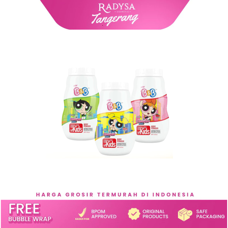 𝐑𝐀𝐃𝐘𝐒𝐀 𝐓𝐆𝐑 - B&B Kids Body Powder 60 gr - 150 gr - Bnb Kids Bedak Tabur Bayi
