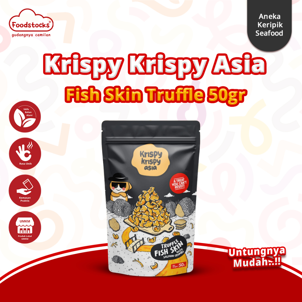 

Krispy Krispy - Truffle Fish Skin Kerupuk Kulit Ikan Gurih Premium 50gr