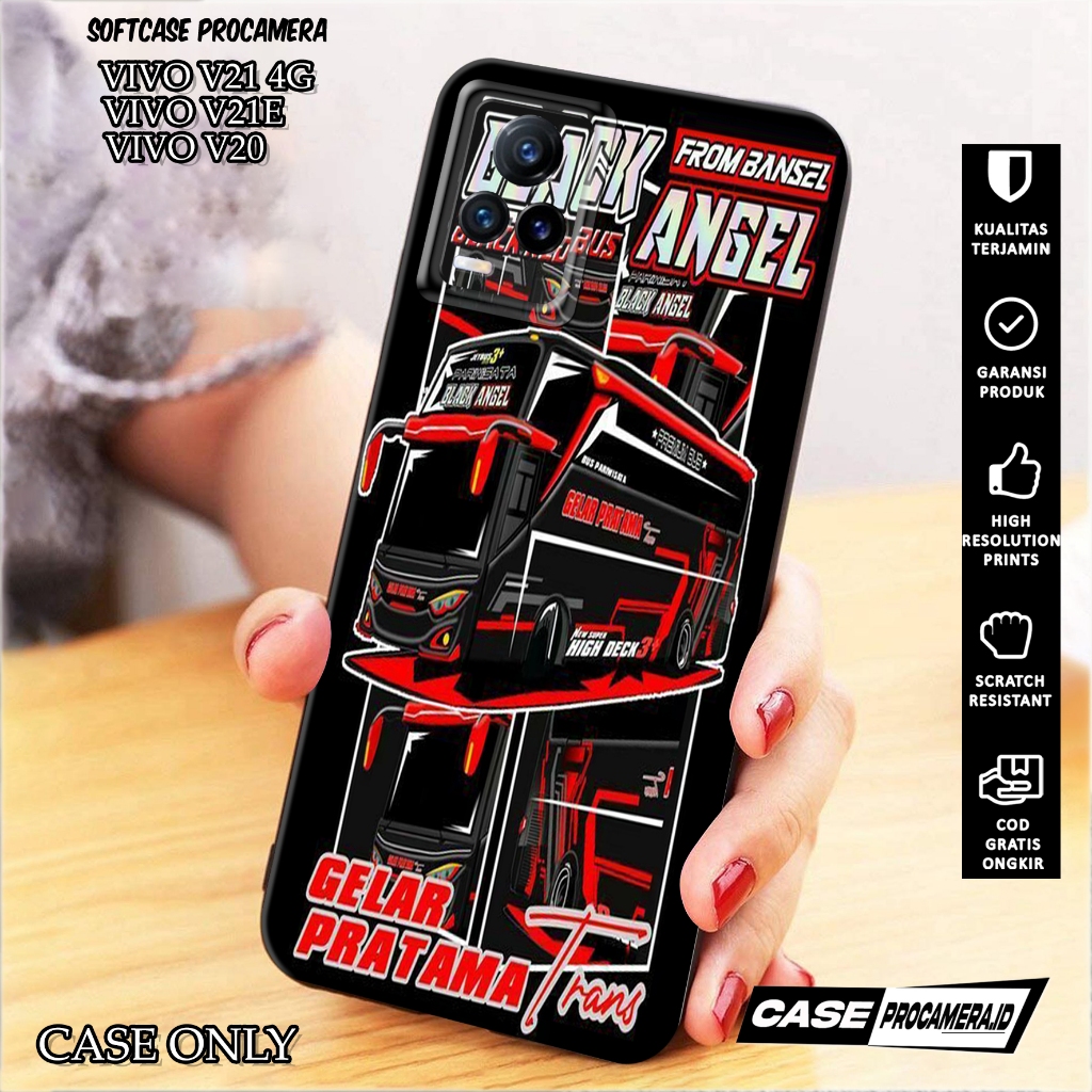 Case VIVO V21 4G / V21E / V20 - Casing VIVO V21 4G / V21E / V20 [ BUS TELOLET ] Silikon VIVO V21 4G 