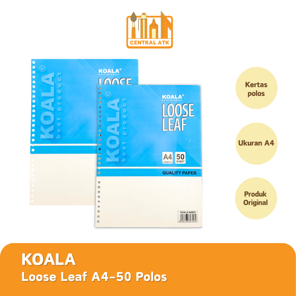 

LOOSE LEAF KOALA A4-50 POLOS (1 PAK) MURAH