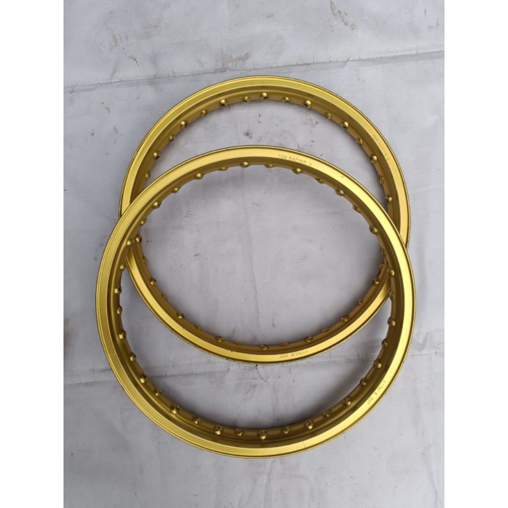 Velg jari jari TDR er shape Dot gold set uk 160 160 Ring 17 hole 36 set depan belakang