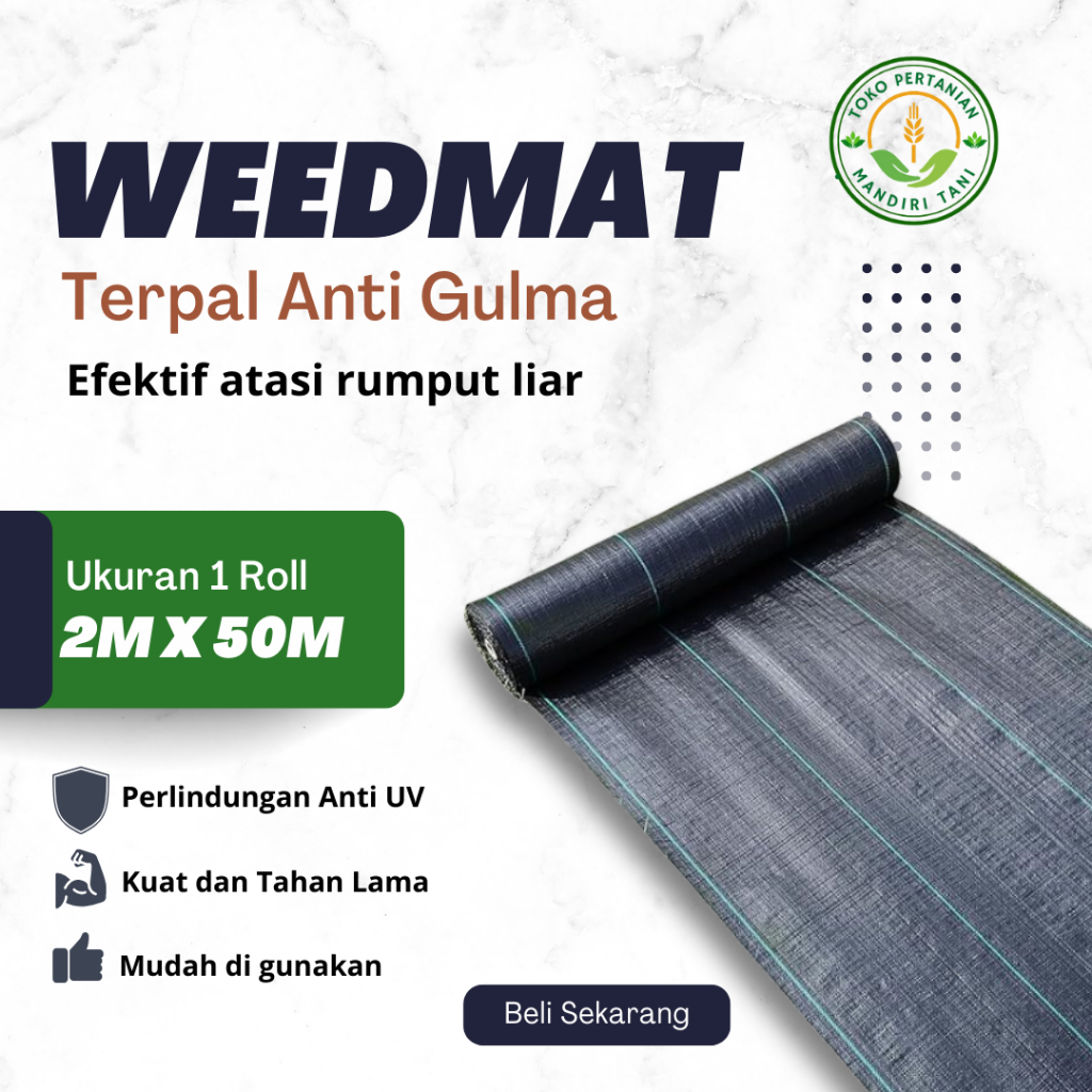 Weedmat Lebar 2 Meter/ Terpal Green House - 1 Roll