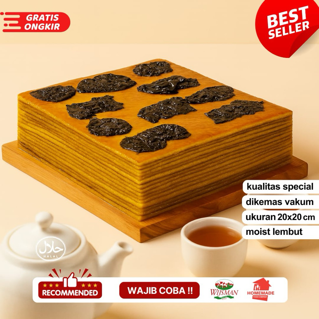 

LAPIS LEGIT PLAM SPECIAL WIJSMAN 20x20 cm kue food cemilan enak