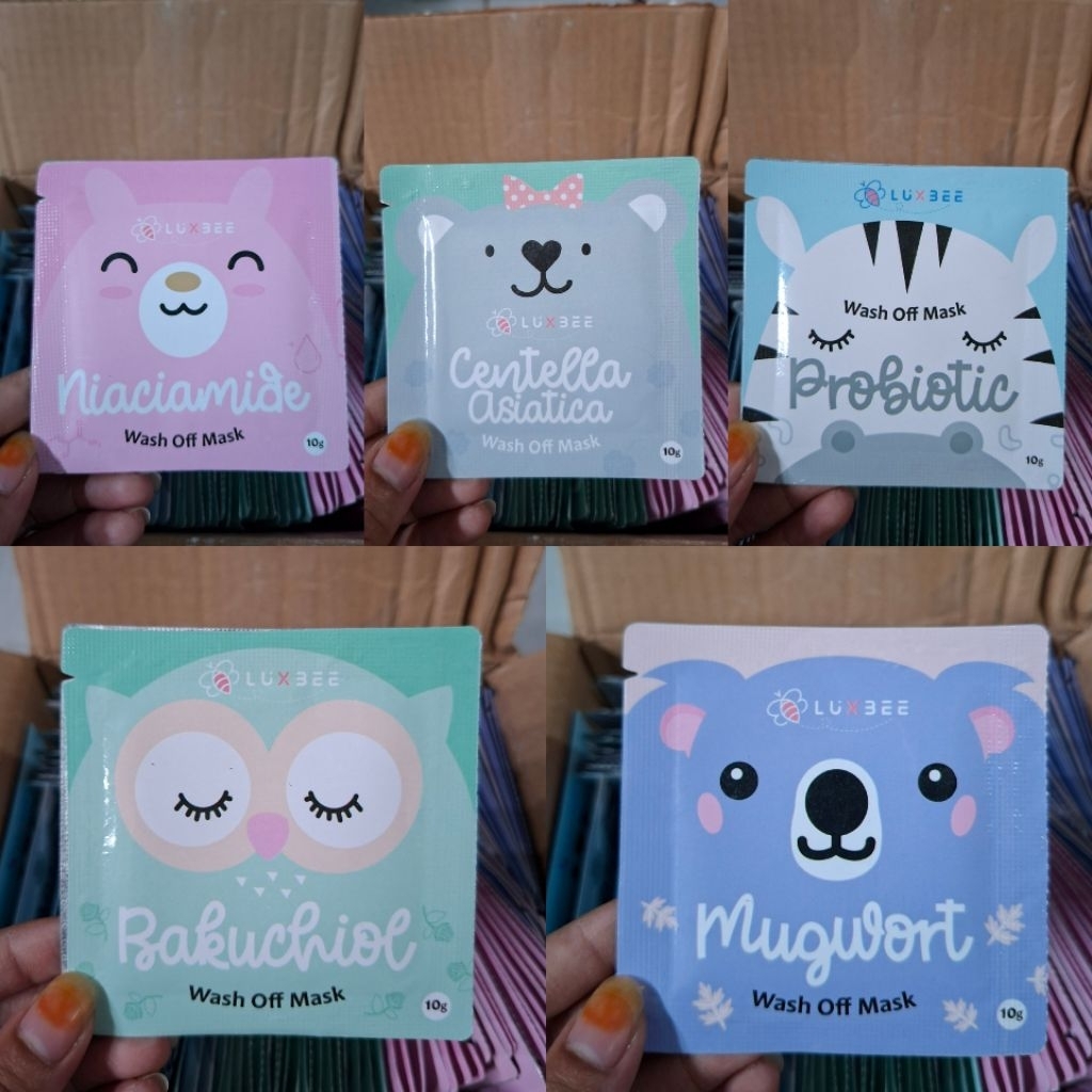 Masker Wajah Luxbee 10gr_Masker Wajah Bubuk Murah