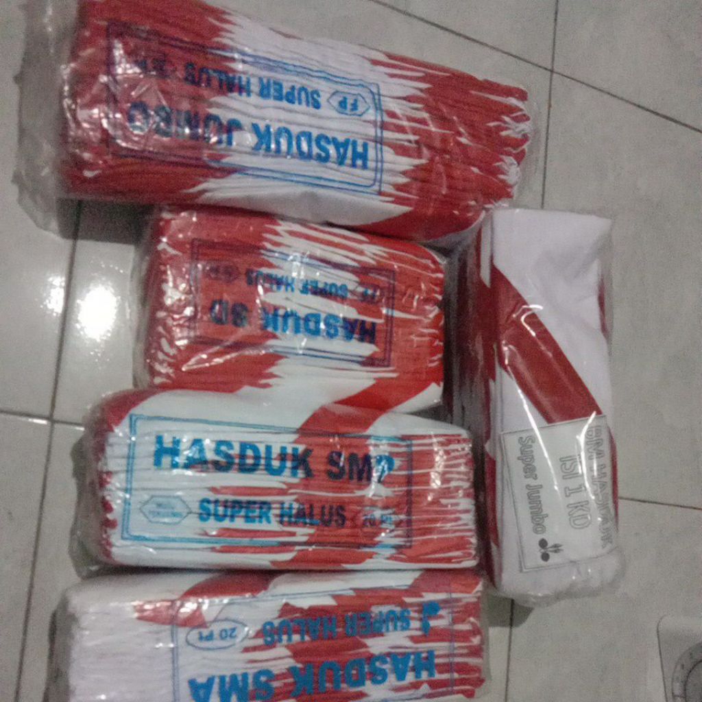

Hasduk SD, SMP, SMA, jumbo,super jumbo.