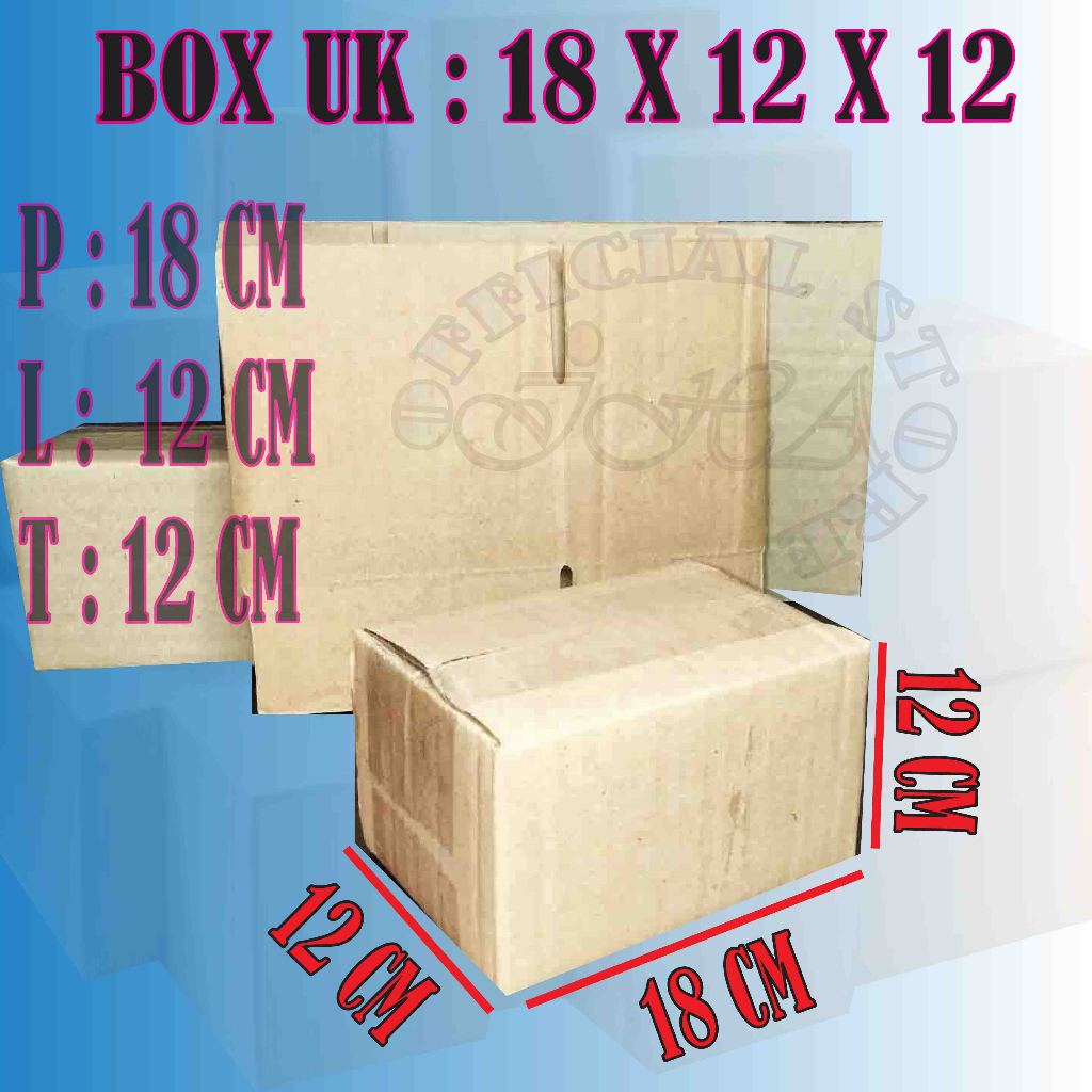 

Kardus ukuran 18x12x12 cm box packing murah dus paket