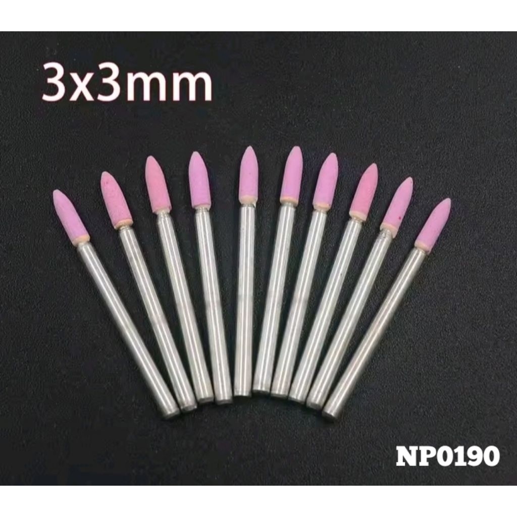 3mm x 3mm Mata bor tuner mini batu asah amplas polishing Grinding Stone