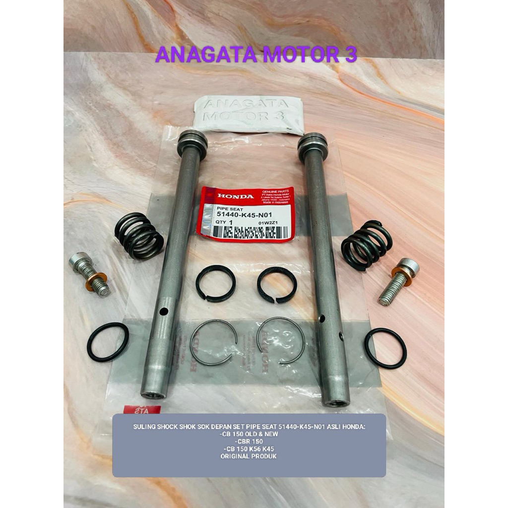 SULING SHOCK SHOK SOK DEPAN SET PIPE SEAT 51440-K45-N01 ASLI HONDA CB 150 OLD & NEW CBR 150 CB 150 K