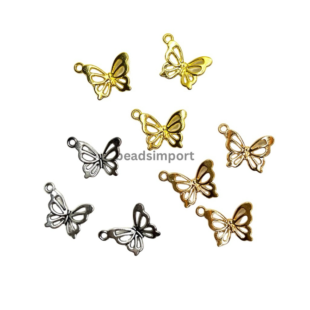 butterfly charm | gold kc gold silver charm kupu kupu