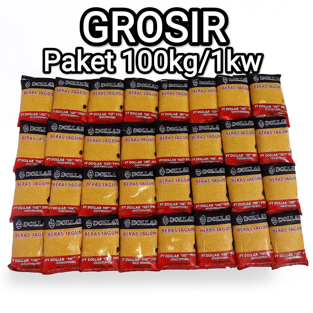 

beras jagung dollar premium paket 100kg/1kw/200pcs