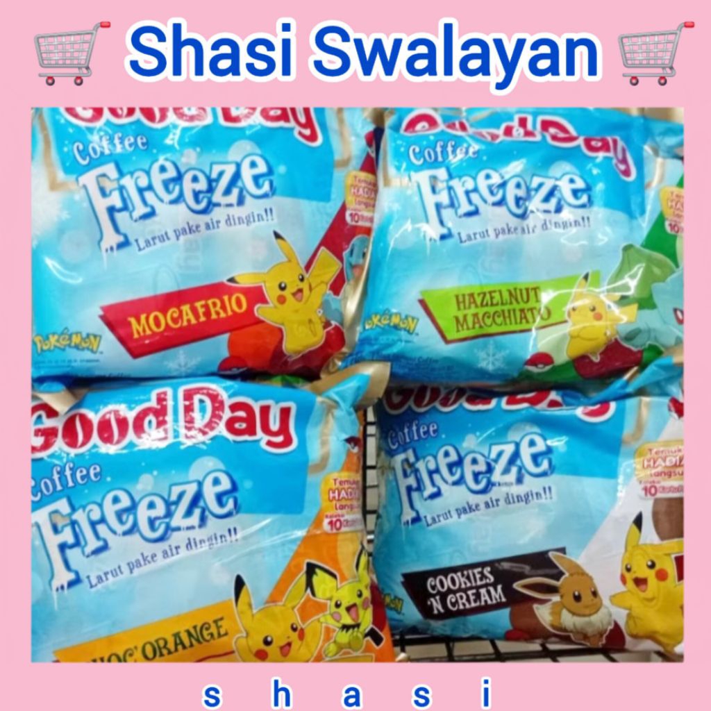 

Good Day Coffee Freeze Kopi 30gr x 10 Sachet-- Mocafrio/ Hazelnut/ Choc Orange/ Cookies N Cream