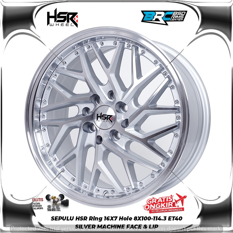 Velg mobil racing model bbs hsr sepulu ring 16 cocok untuk honda jazz brio sigra avanza dll