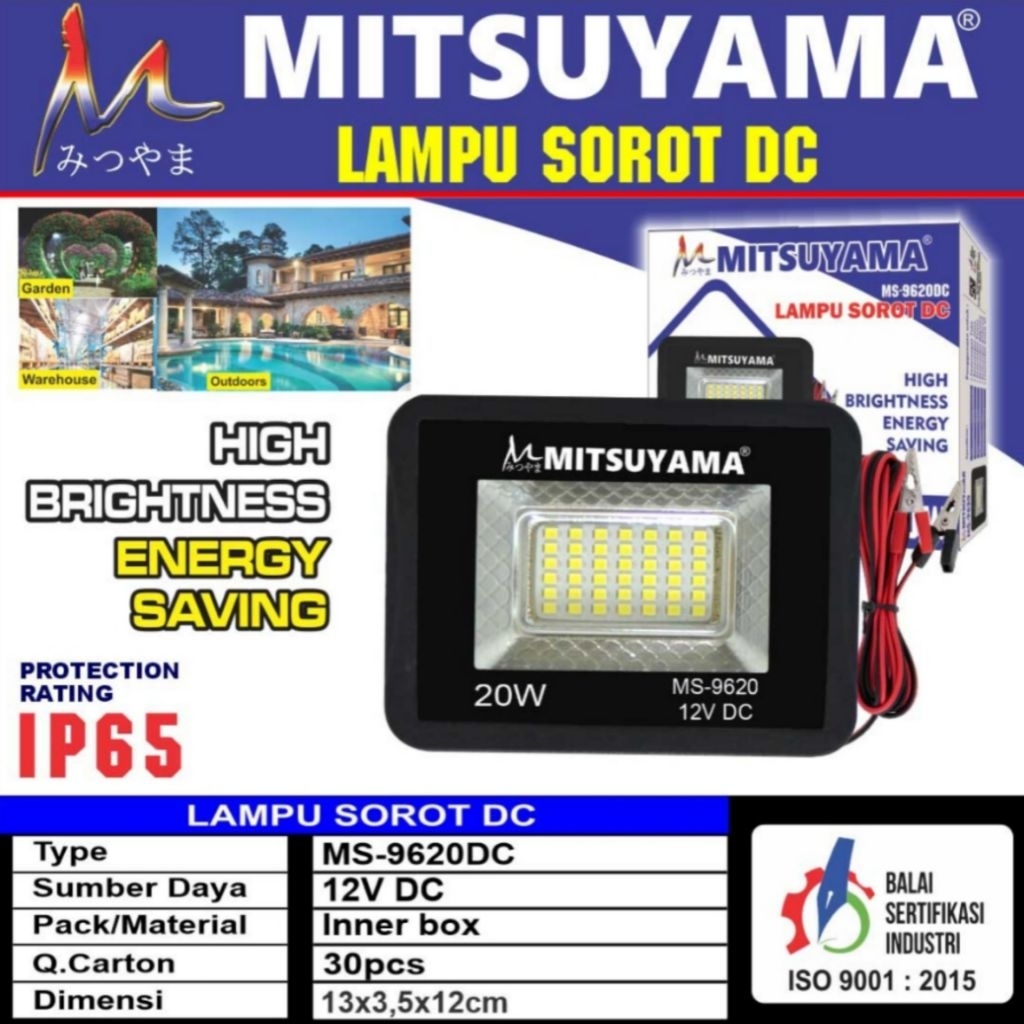 Lampu Sorot LED DC 20 Watt Lampu Sorot DC 20Watt Cahaya Putih Kuning Hijau Merah / Lampu Sorot DC 20