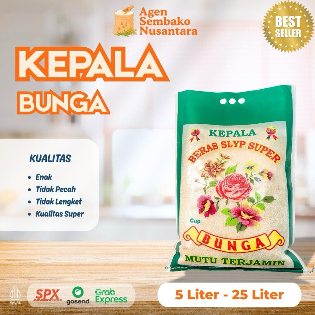 

BERAS CAP BUNGA-PULEN,ENAK,BERAT 10kg dan 20kg