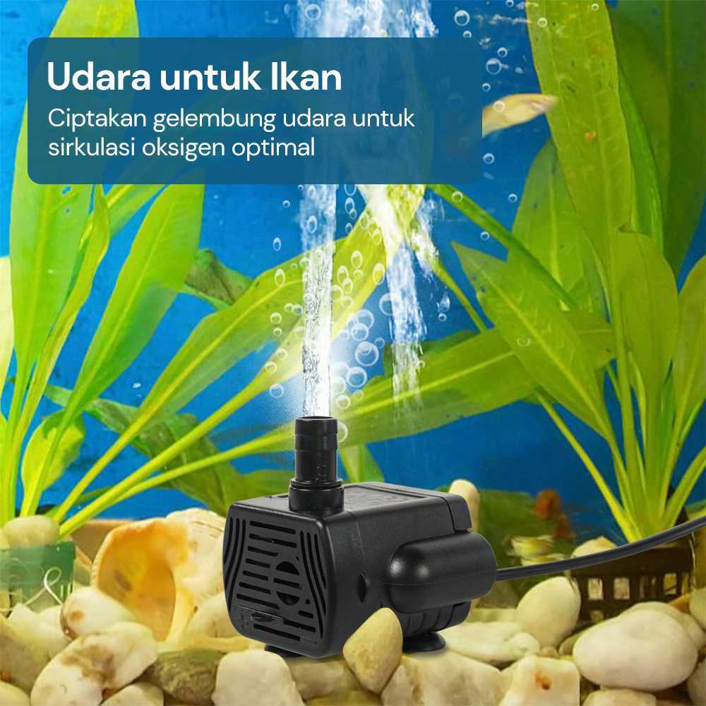 Pompa Air Akuarium Mini USB Pompa Celup Brushless Submersible Aquarium 9V